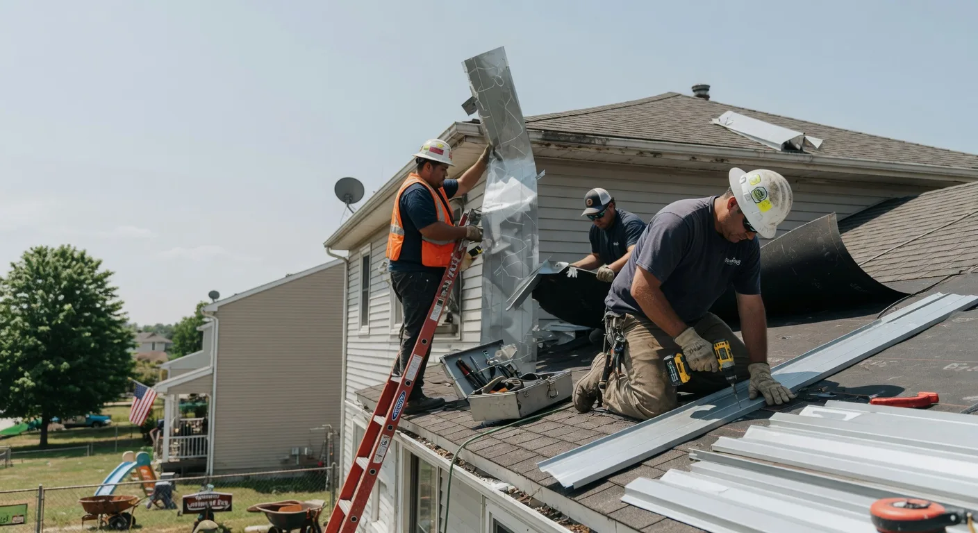 Storm Damage Metal Roof Repair in Fountain Hill, AR